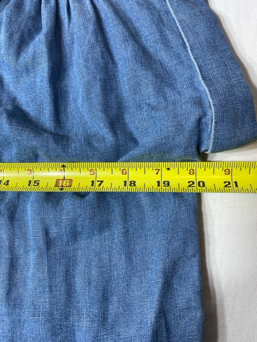 LOFT Chambray Short Sleeve Button Up Shirt Blue Women's Size XS - Picture 5 of 7